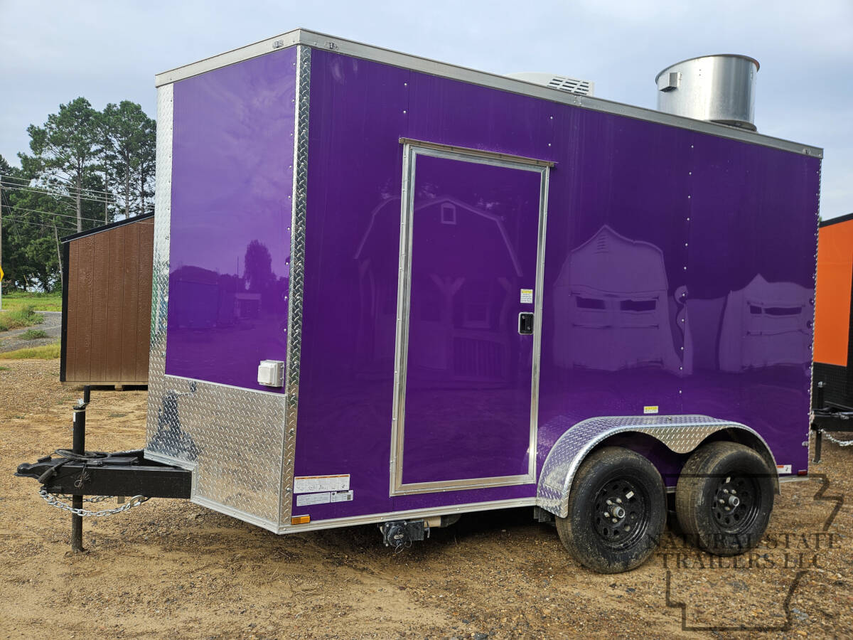 2026 Purple Quality Cargo 6X12TA with Vent Hood