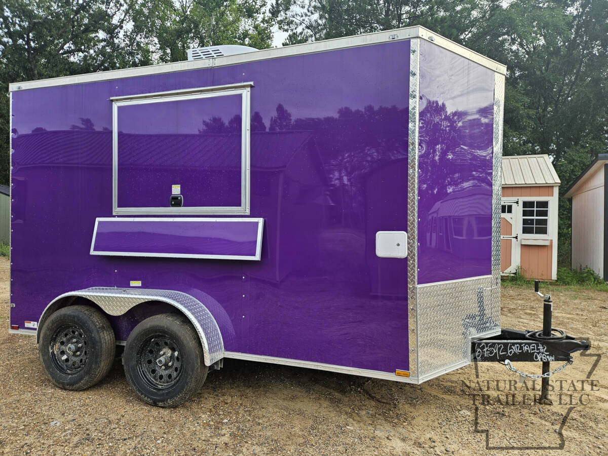 2026 Purple Quality Cargo 6X12TA with Vent Hood