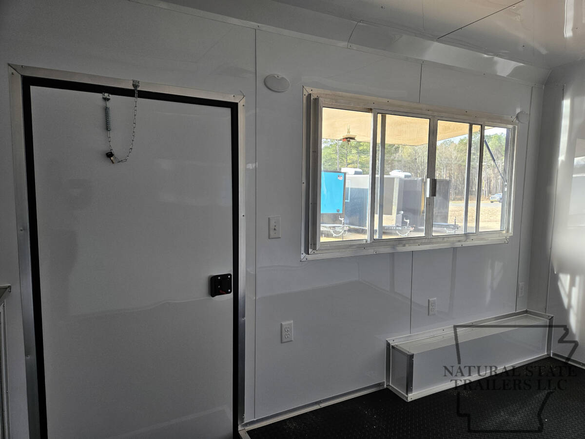 2026 Black Quality Cargo 8.5X20TA BOP Concession Trailer with Porch