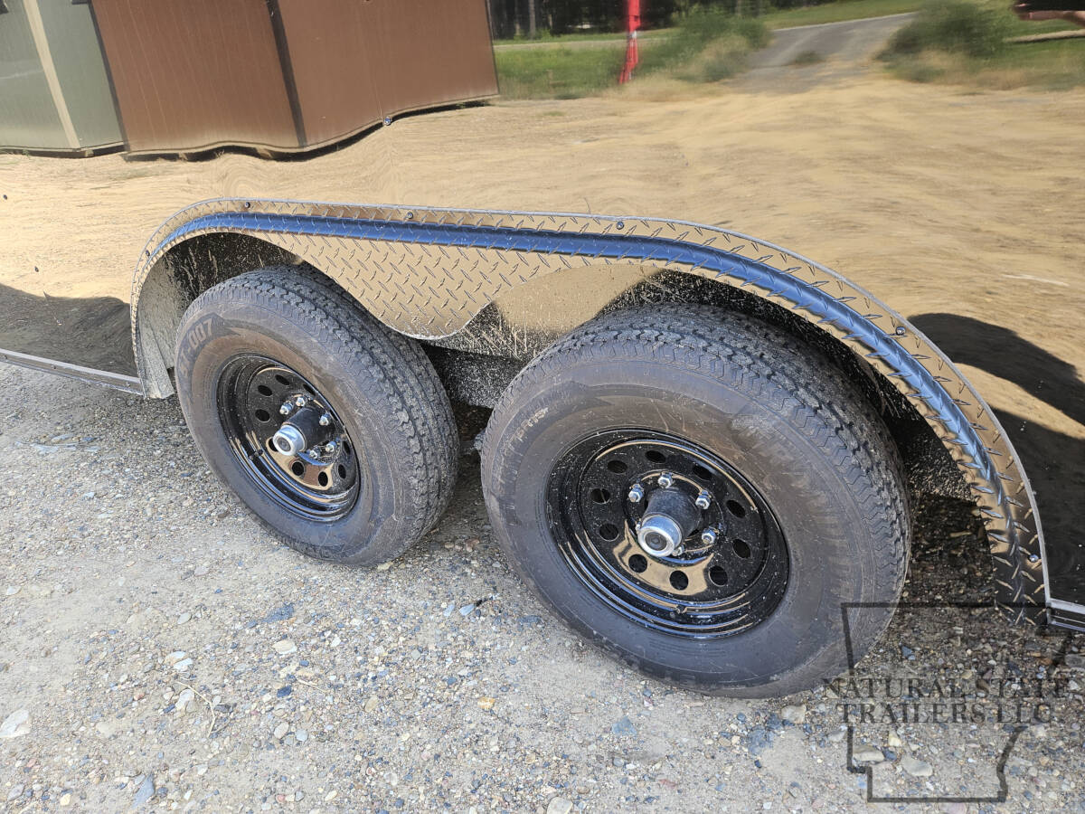 2026 Black Quality Cargo 8.5X20TA BOP Rear Wing and Lights