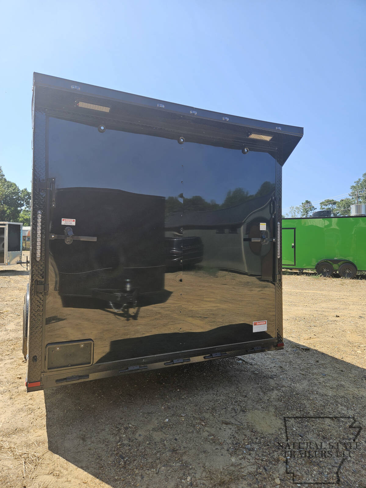 2026 Black Quality Cargo 8.5X20TA BOP Rear Wing and Lights