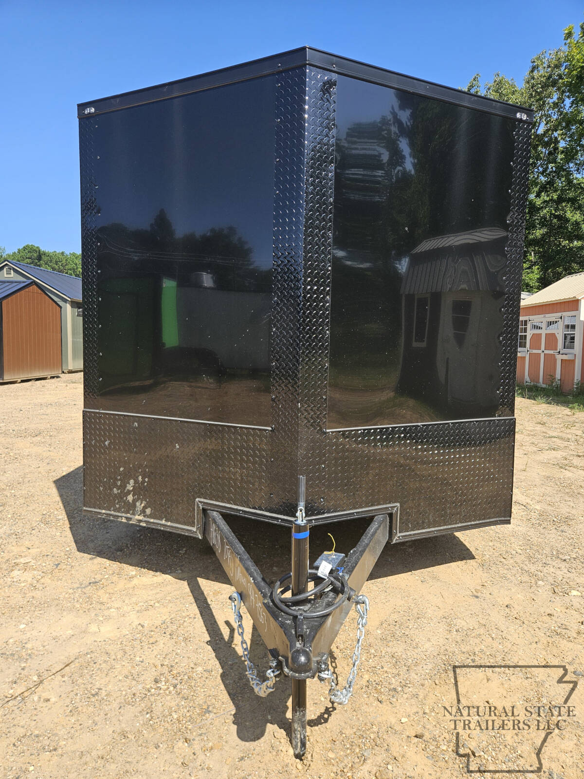 2026 Black Quality Cargo 8.5X20TA BOP Rear Wing and Lights